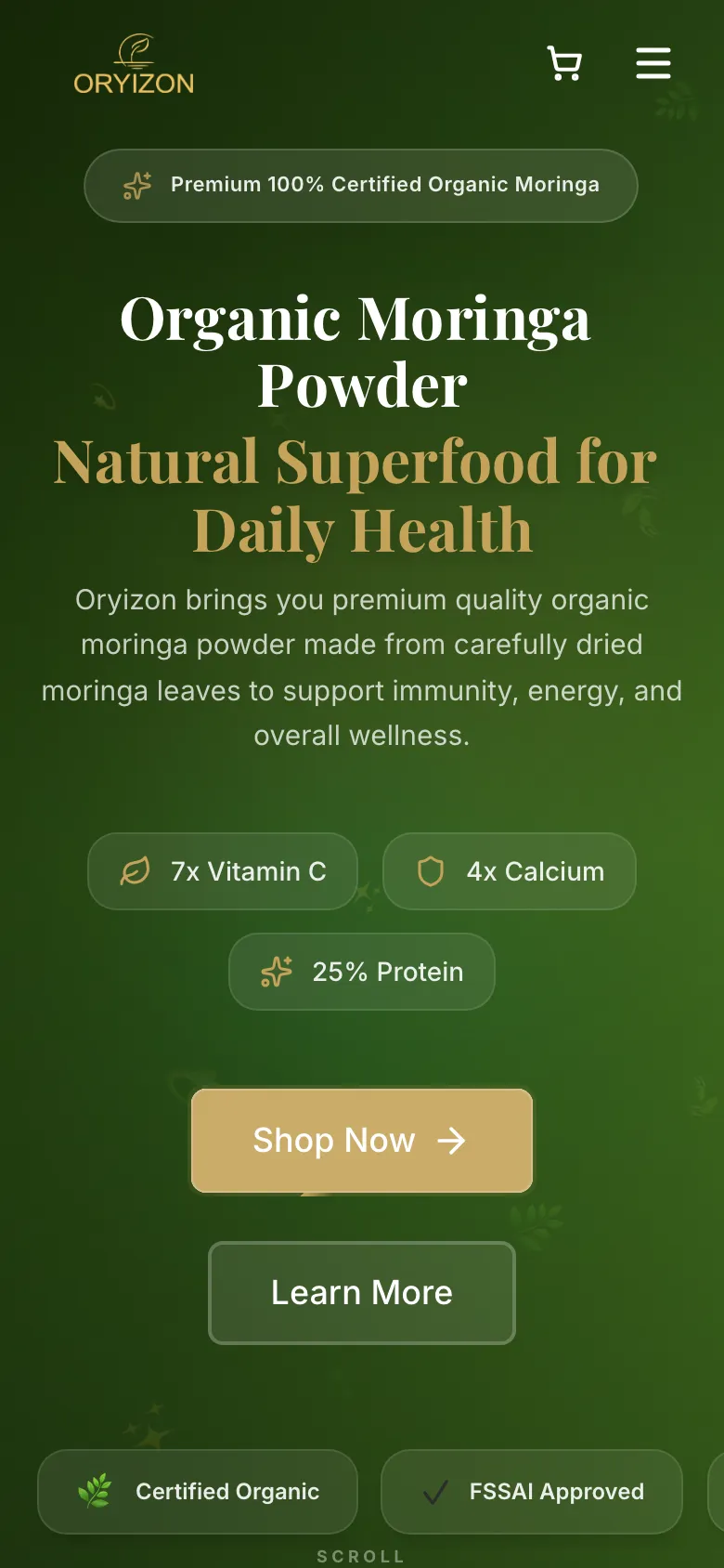 Oryizon on a phone